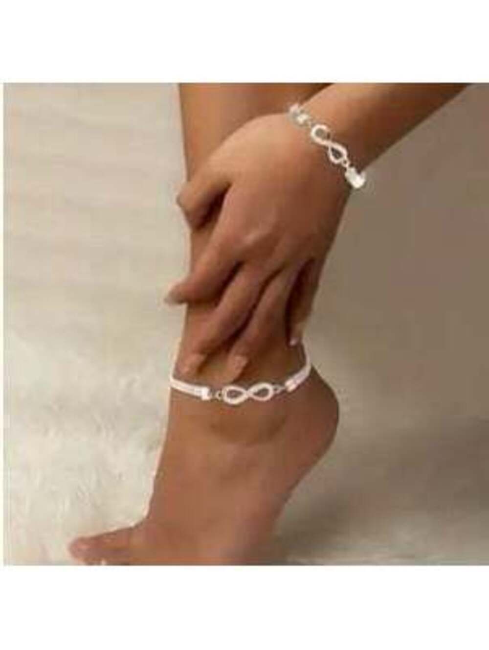 New - Gorgeous Silver Infinity - Matching Bracelet & Anklet